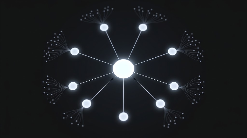 seo-cluster-money-page-support-seiten SEO-Cluster mit Money Page im Zentrum und verlinkten Support-Seiten